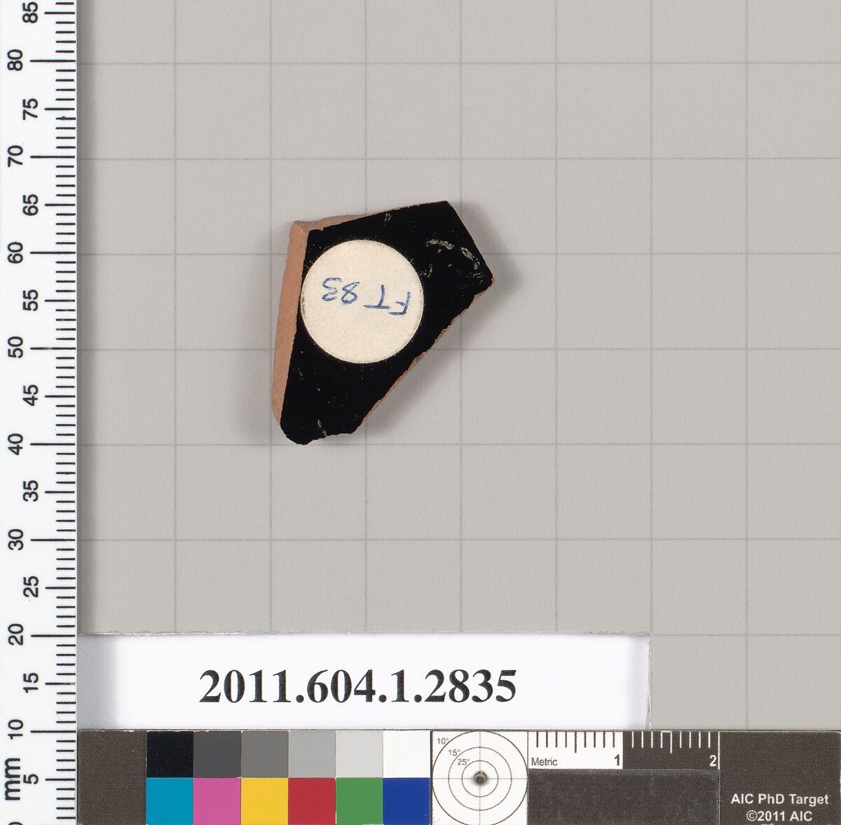 Terracotta fragment of a kylix (drinking cup), Terracotta, Greek, Attic
