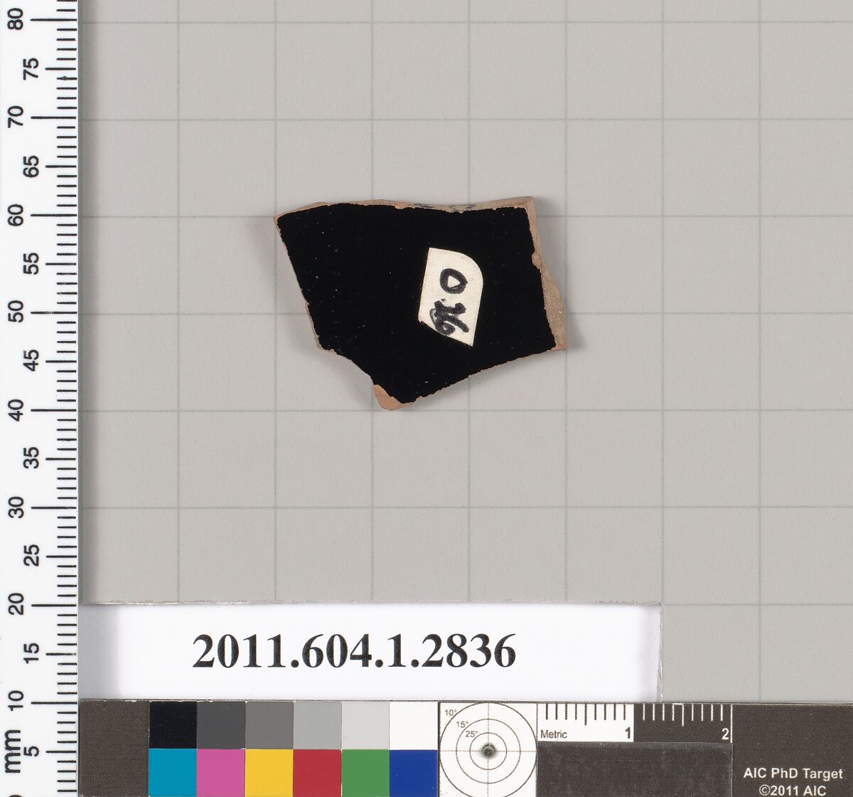 Terracotta fragment of a kylix (drinking cup), Terracotta, Greek, Attic