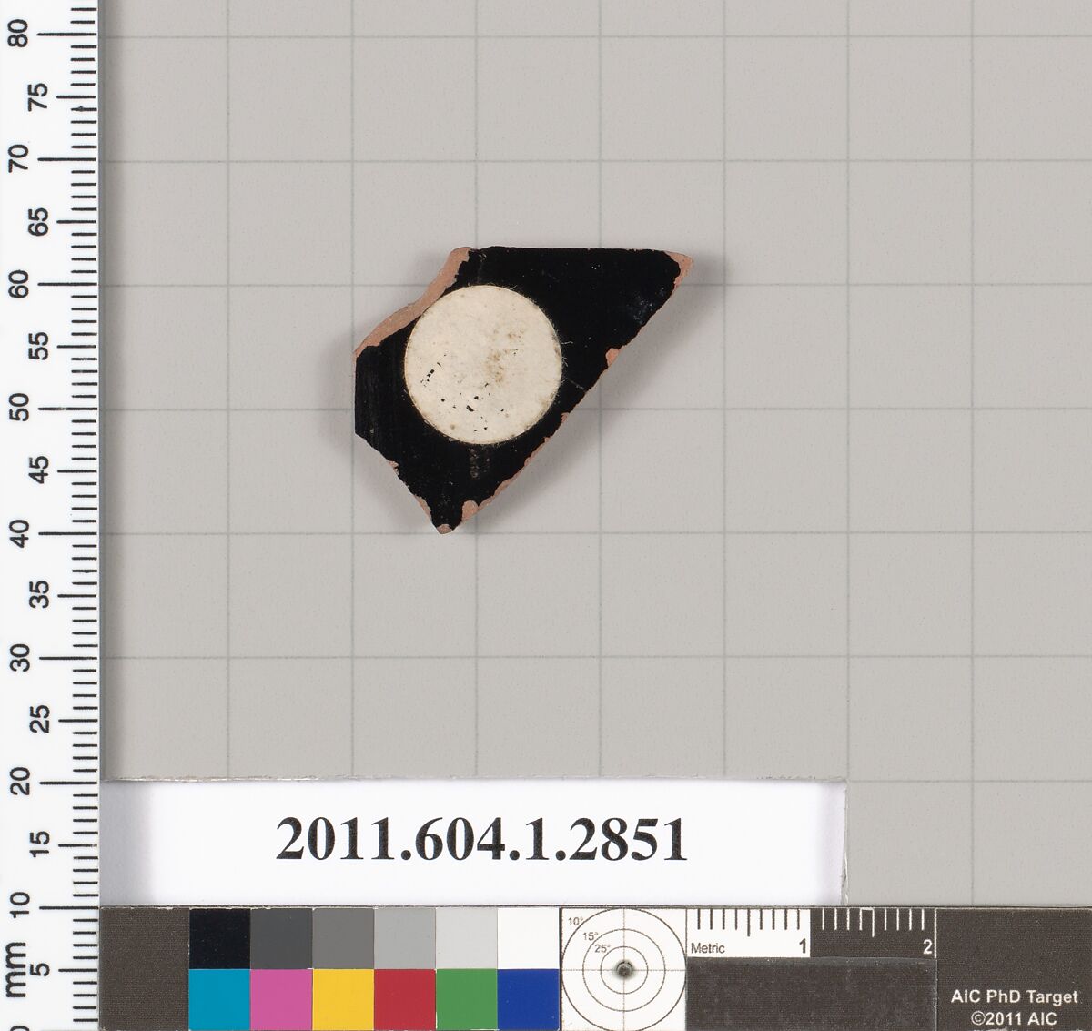 Terracotta fragment of a kylix (drinking cup), Terracotta, Greek, Attic