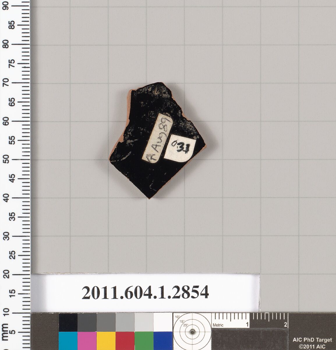 Terracotta fragment of a kylix (drinking cup), Terracotta, Greek, Attic