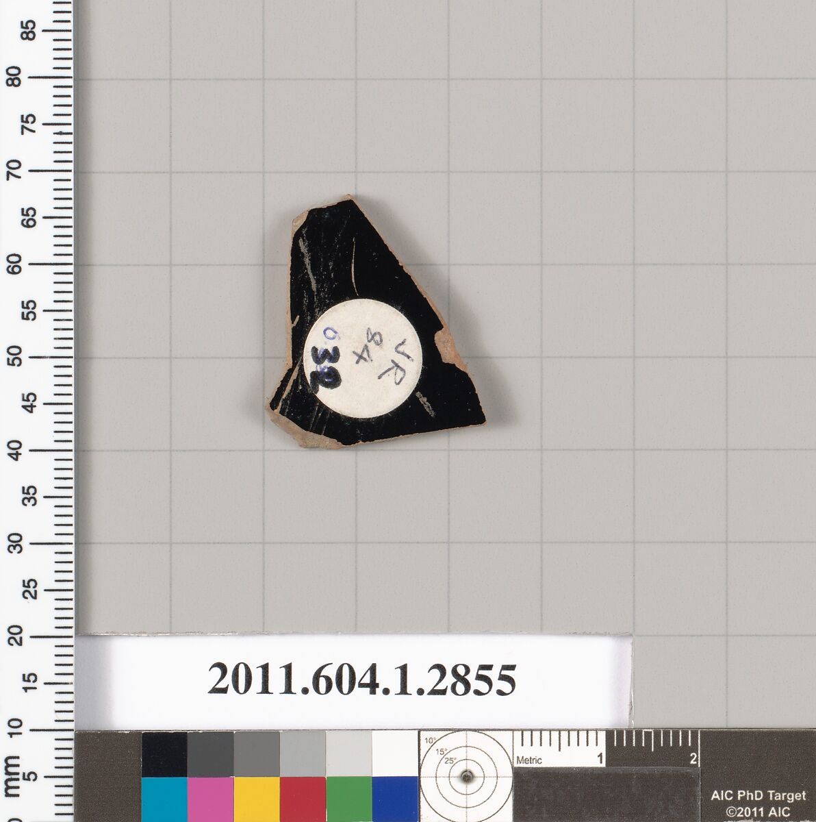 Terracotta fragment of a kylix (drinking cup), Terracotta, Greek, Attic