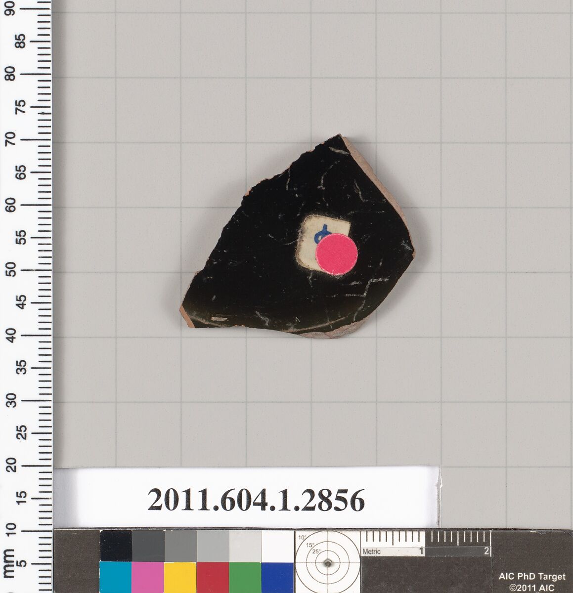 Terracotta fragment of a kylix (drinking cup), Terracotta, Greek, Attic