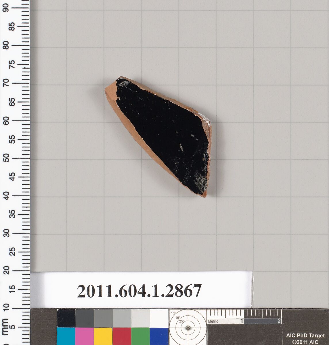 Terracotta fragment of a kylix (drinking cup), Terracotta, Greek, Attic