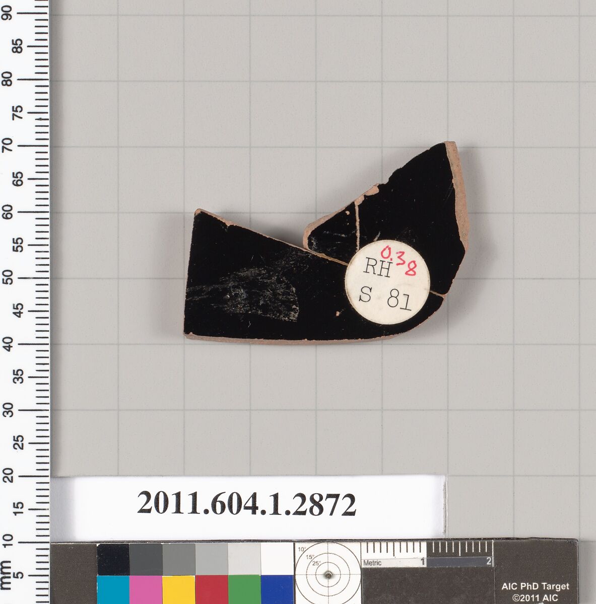 Terracotta fragment of a kylix (drinking cup), Terracotta, Greek, Attic