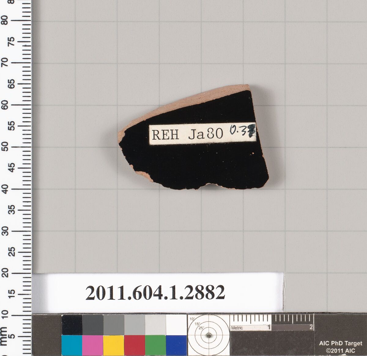 Terracotta fragment of a kylix (drinking cup), Terracotta, Greek, Attic
