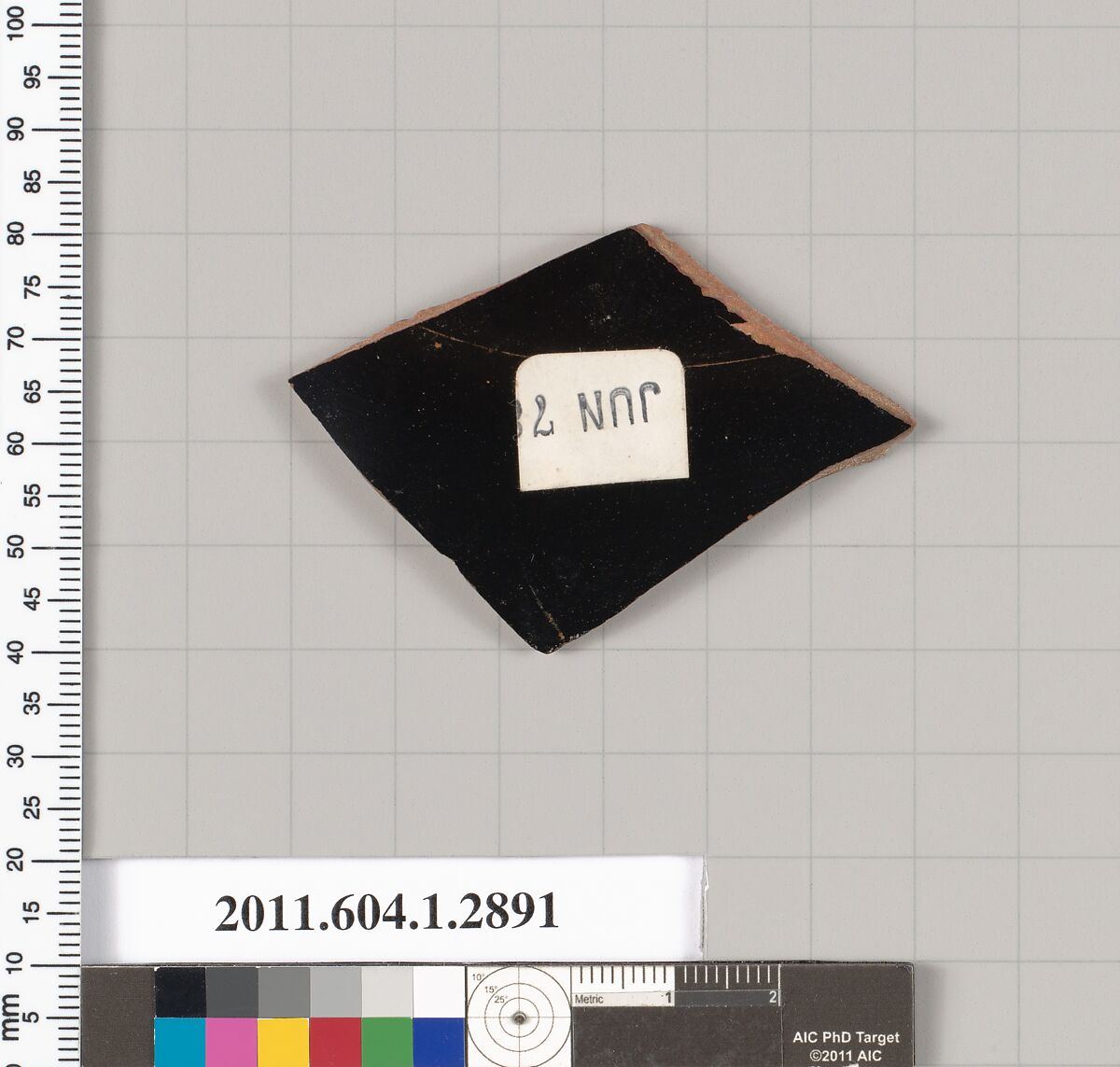 Terracotta fragment of a kylix (drinking cup), Terracotta, Greek, Attic