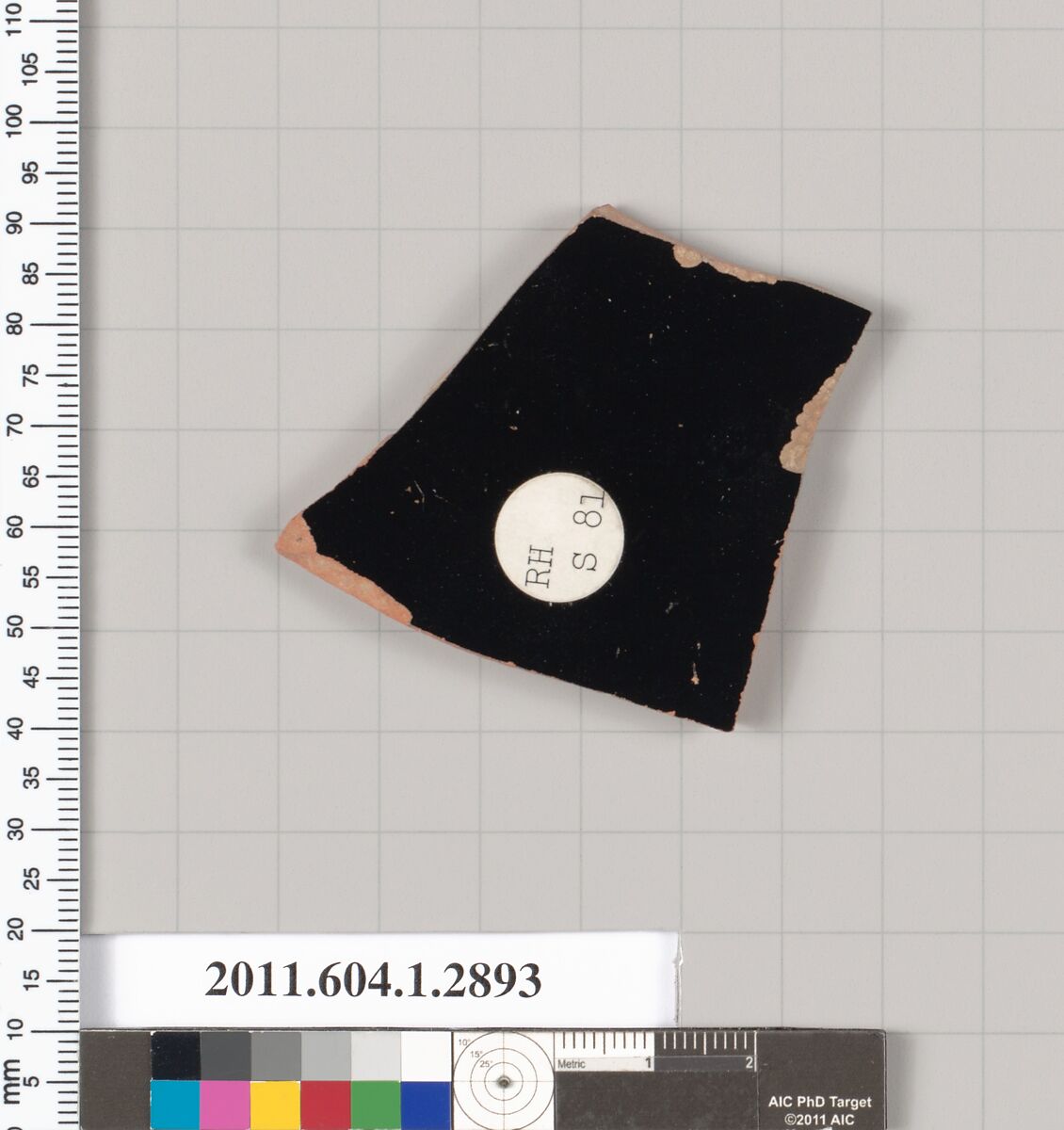 Terracotta fragment of a kylix (drinking cup), Terracotta, Greek, Attic