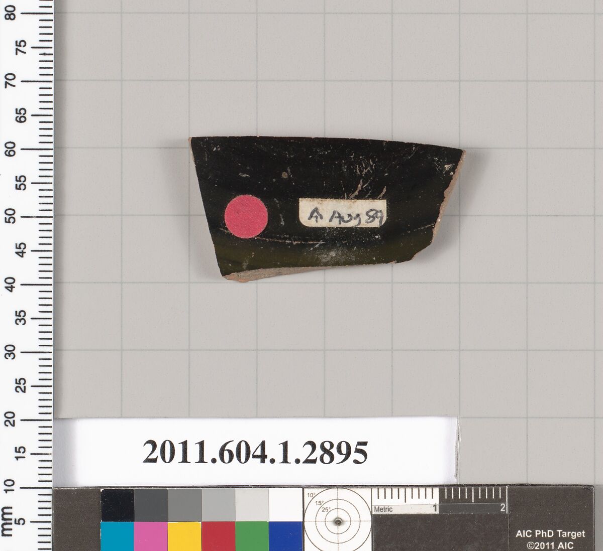 Terracotta fragment of a kylix (drinking cup), Terracotta, Greek, Attic
