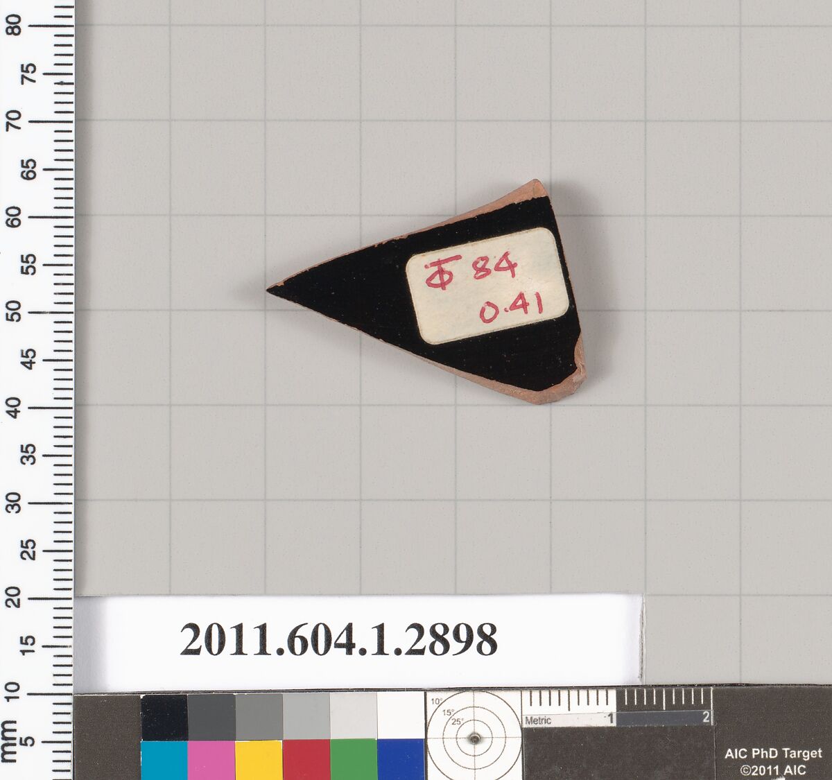 Terracotta fragment of a kylix (drinking cup), Terracotta, Greek, Attic