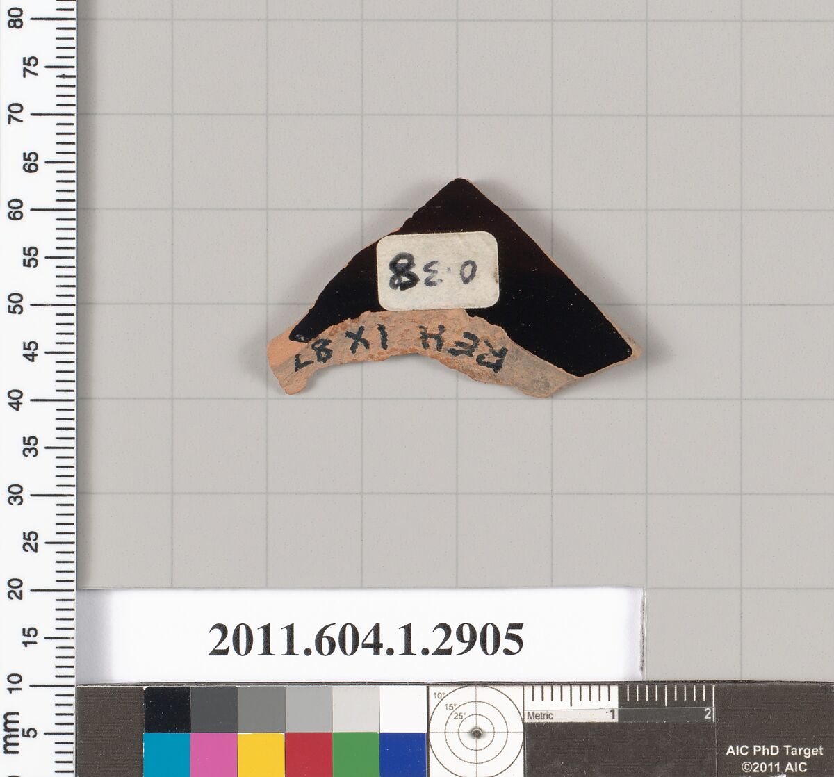 Terracotta fragment of a kylix (drinking cup), Terracotta, Greek, Attic