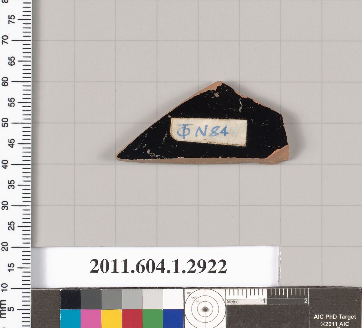 Terracotta fragment of a kylix (drinking cup), Terracotta, Greek, Attic