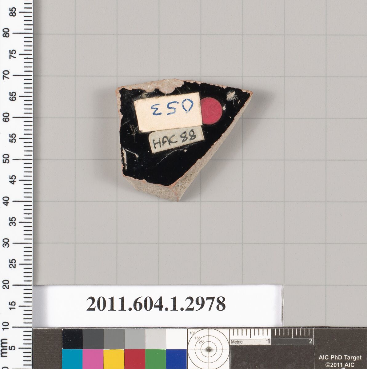 Terracotta fragment of a kylix (drinking cup), Terracotta, Greek, Attic