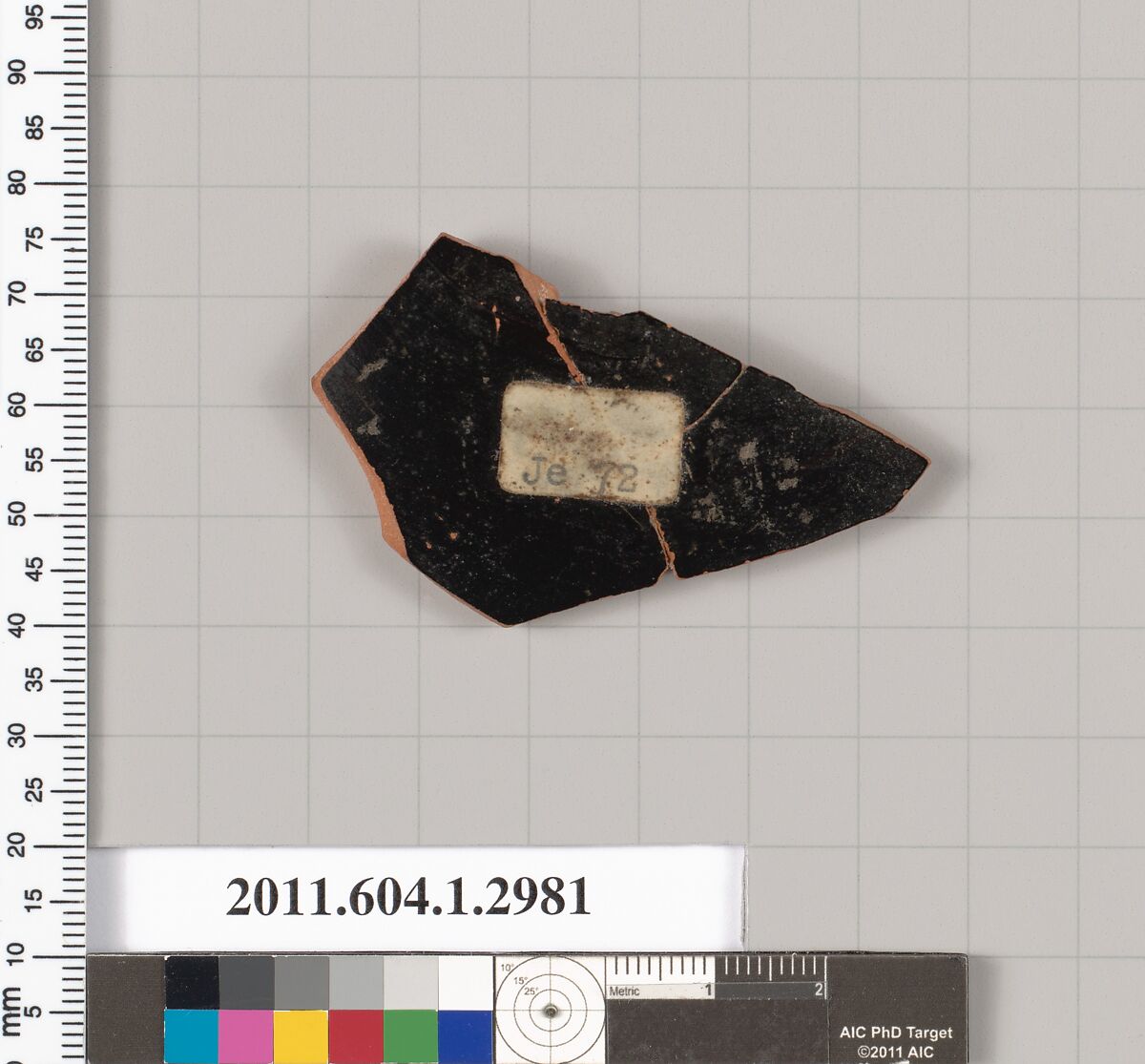 Terracotta fragment of a kylix (drinking cup), Terracotta, Greek, Attic