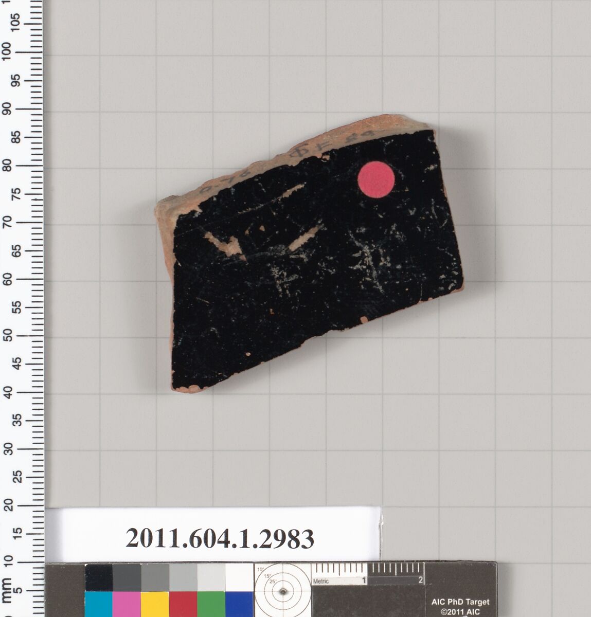 Terracotta fragment of a kylix (drinking cup), Terracotta, Greek, Attic