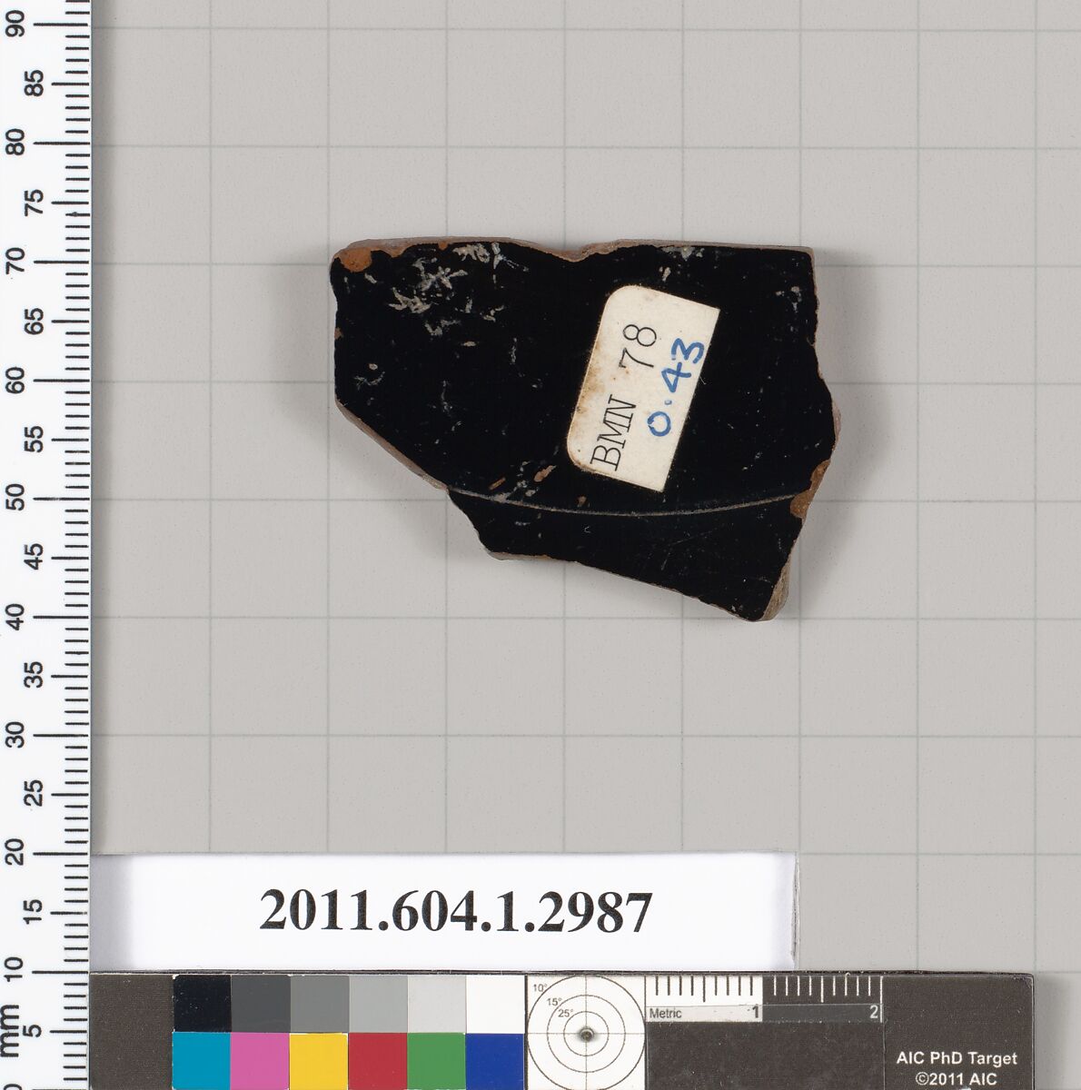 Terracotta fragment of a kylix (drinking cup), Terracotta, Greek, Attic