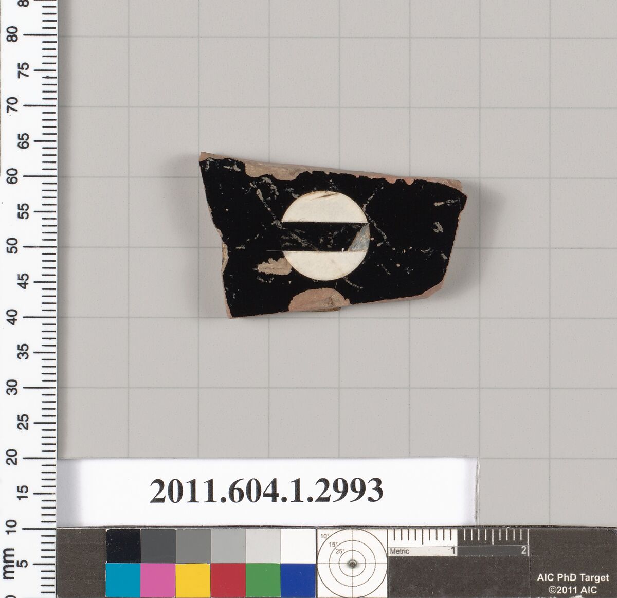 Terracotta fragment of a kylix (drinking cup), Terracotta, Greek, Attic