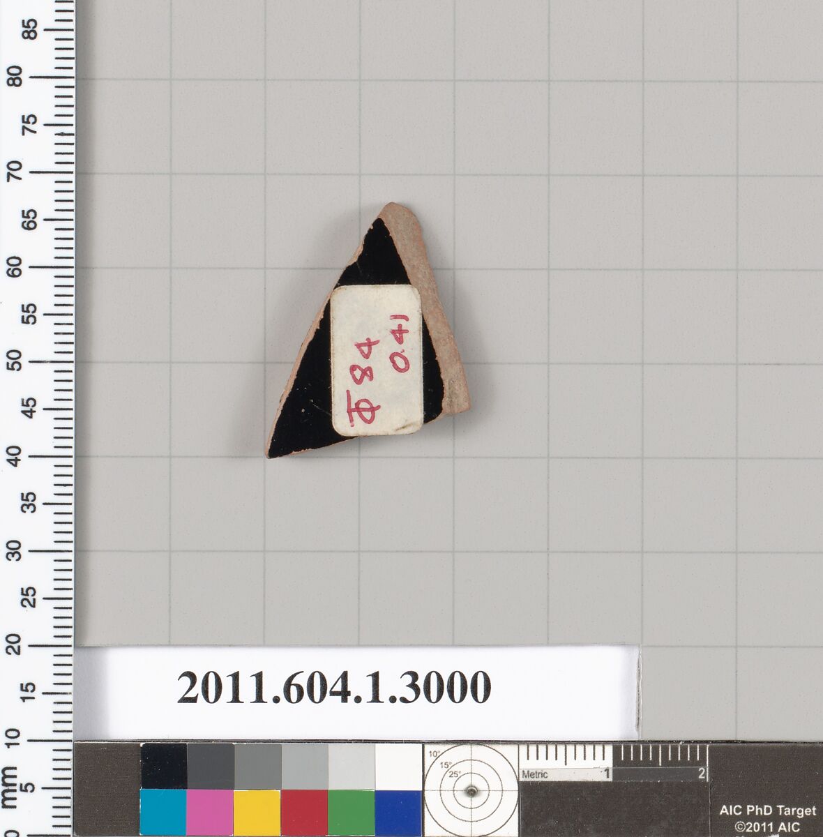 Terracotta fragment of a kylix (drinking cup), Terracotta, Greek, Attic