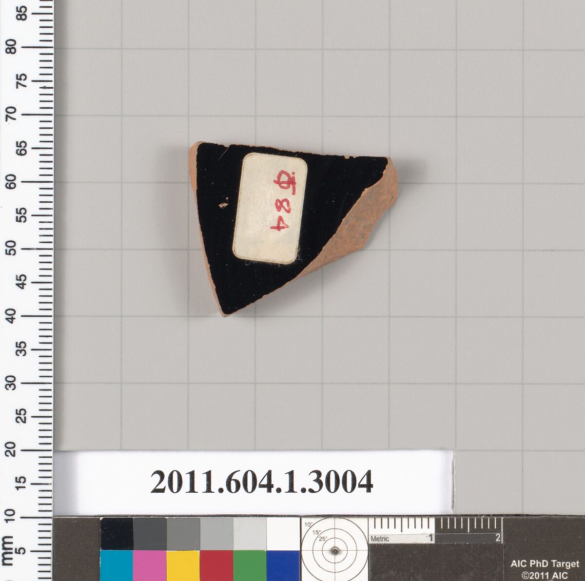 Terracotta fragment of a kylix (drinking cup), Terracotta, Greek, Attic