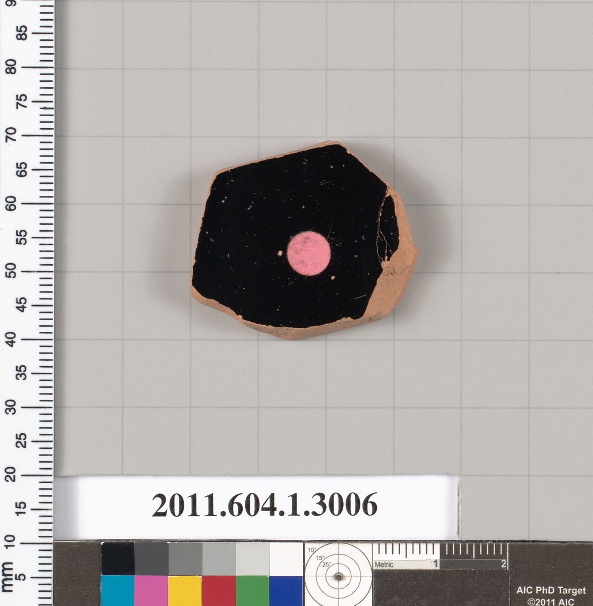 Terracotta fragment of a kylix (drinking cup), Terracotta, Greek, Attic