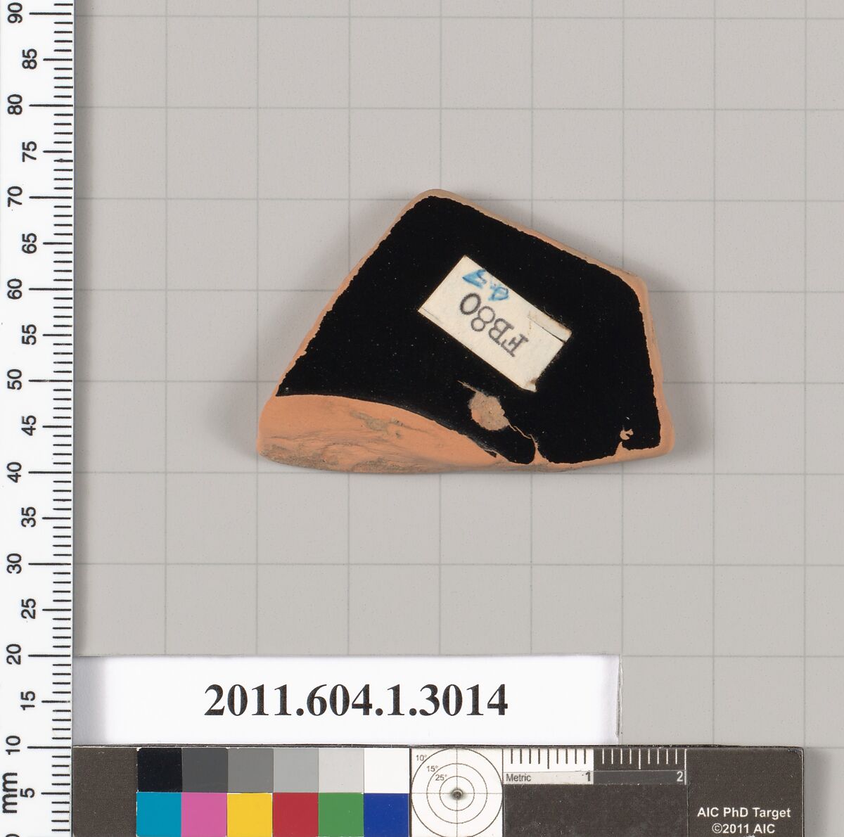 Terracotta fragment of a kylix (drinking cup), Terracotta, Greek, Attic