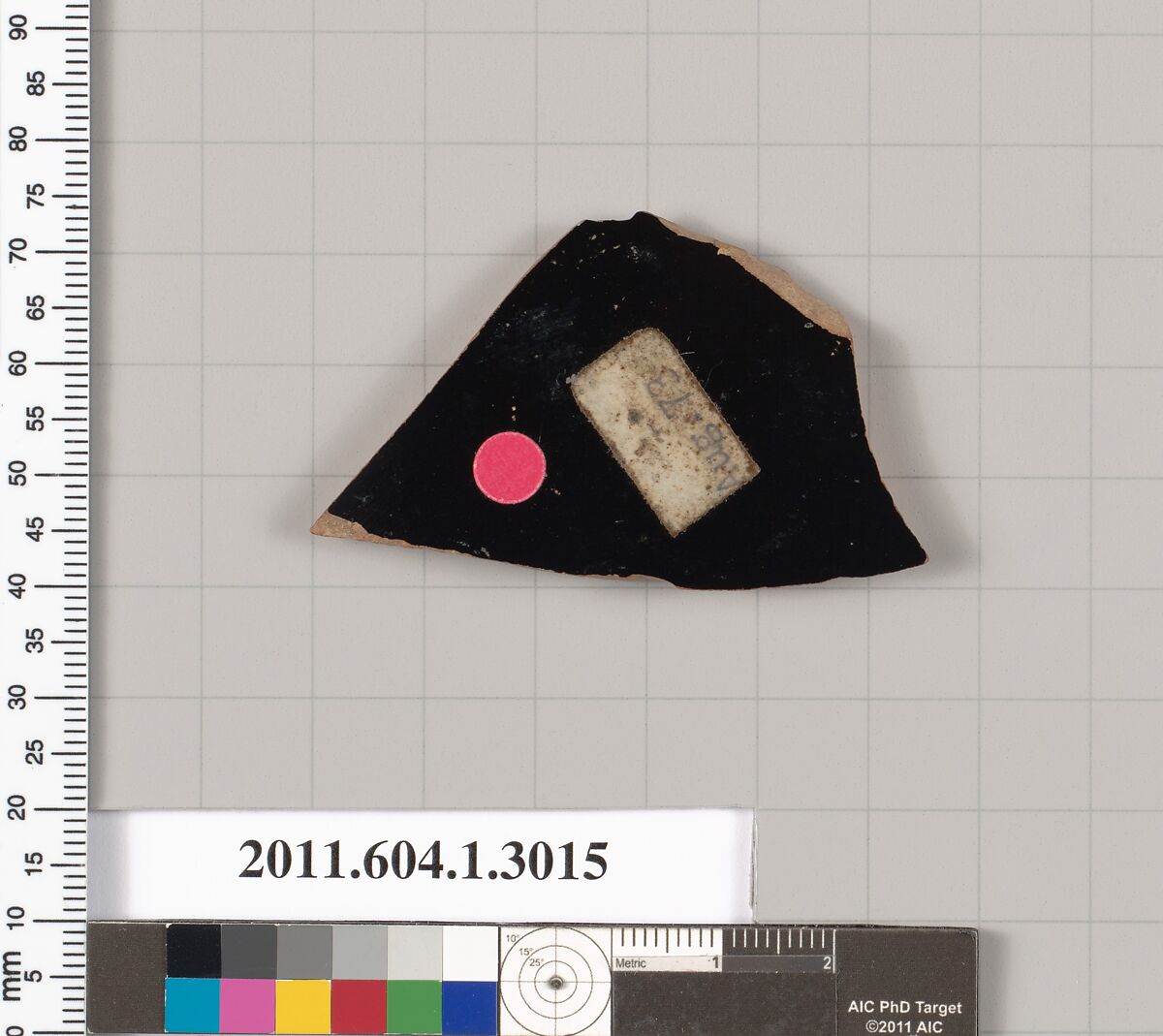 Terracotta fragment of a kylix (drinking cup), Terracotta, Greek, Attic
