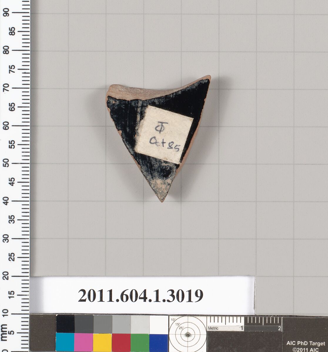 Terracotta fragment of a kylix (drinking cup), Terracotta, Greek, Attic