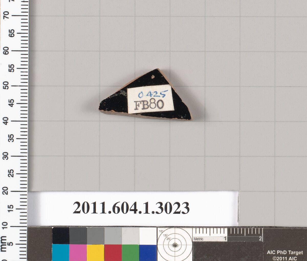 Terracotta fragment of a kylix (drinking cup), Terracotta, Greek, Attic