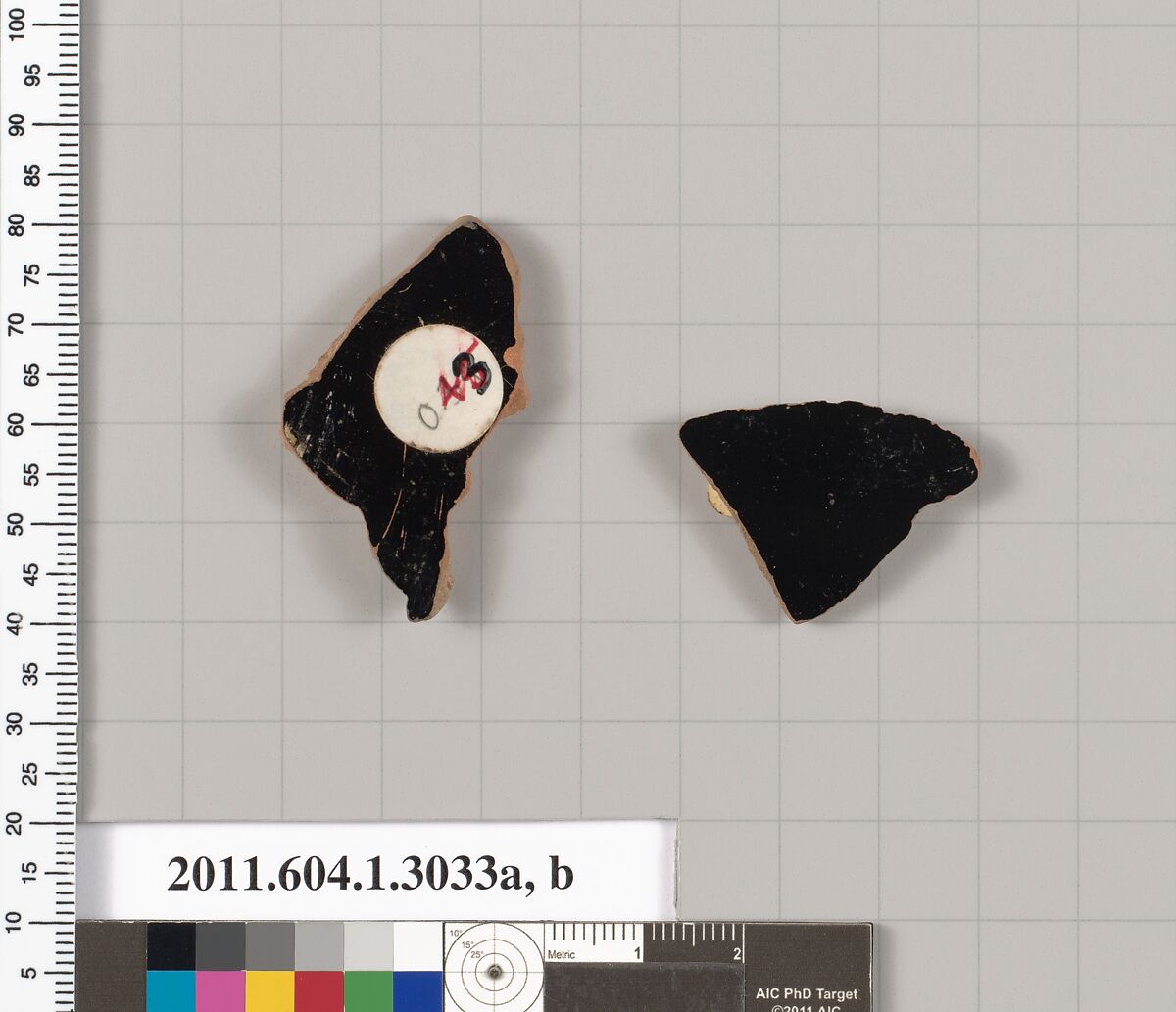 Terracotta fragments of kylikes (drinking cups), Terracotta, Greek, Attic