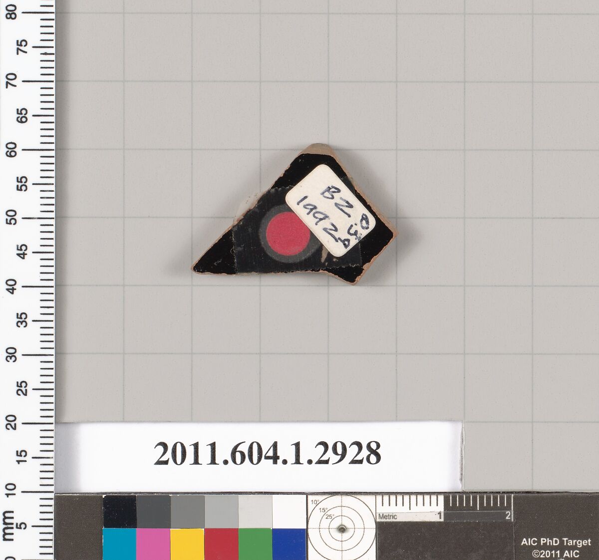 Terracotta fragment of a kylix (drinking cup), Terracotta, Greek, Attic
