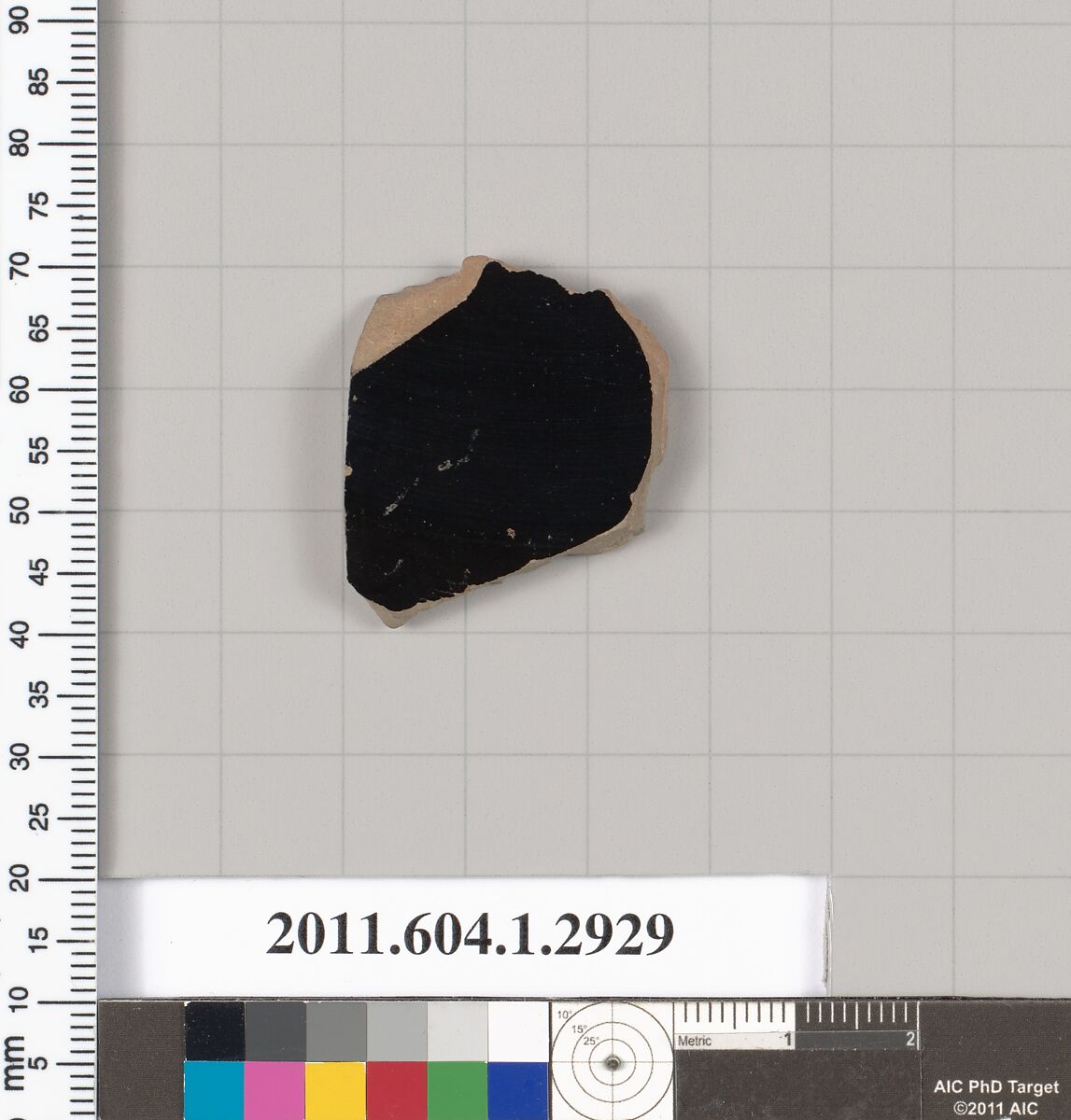 Terracotta fragment of a kylix (drinking cup), Terracotta, Greek, Attic