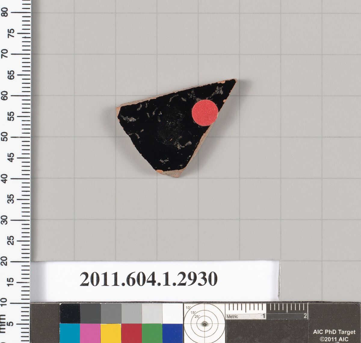 Terracotta fragment of a kylix (drinking cup), Terracotta, Greek, Attic