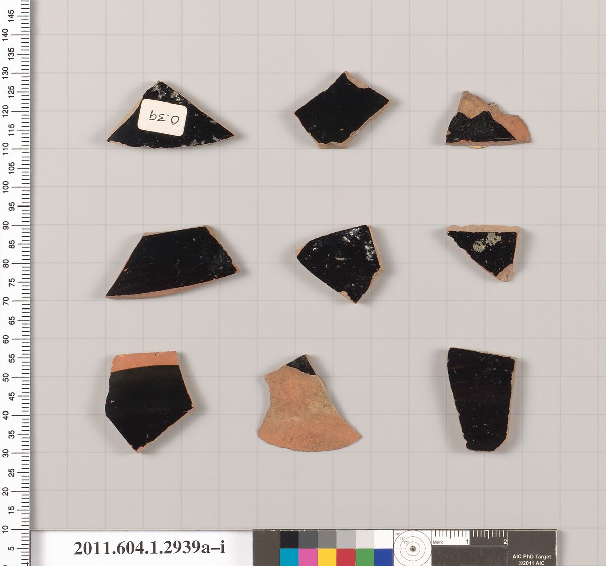 Terracotta fragments of kylikes (drinking cups), Terracotta, Greek, Attic