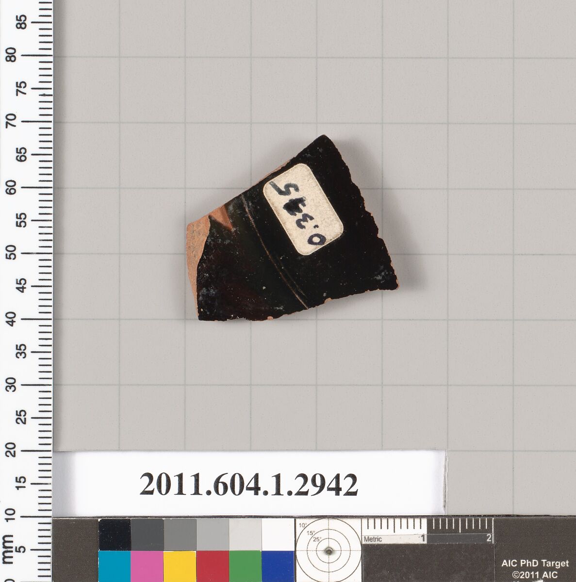 Terracotta fragment of a kylix (drinking cup), Terracotta, Greek, Attic