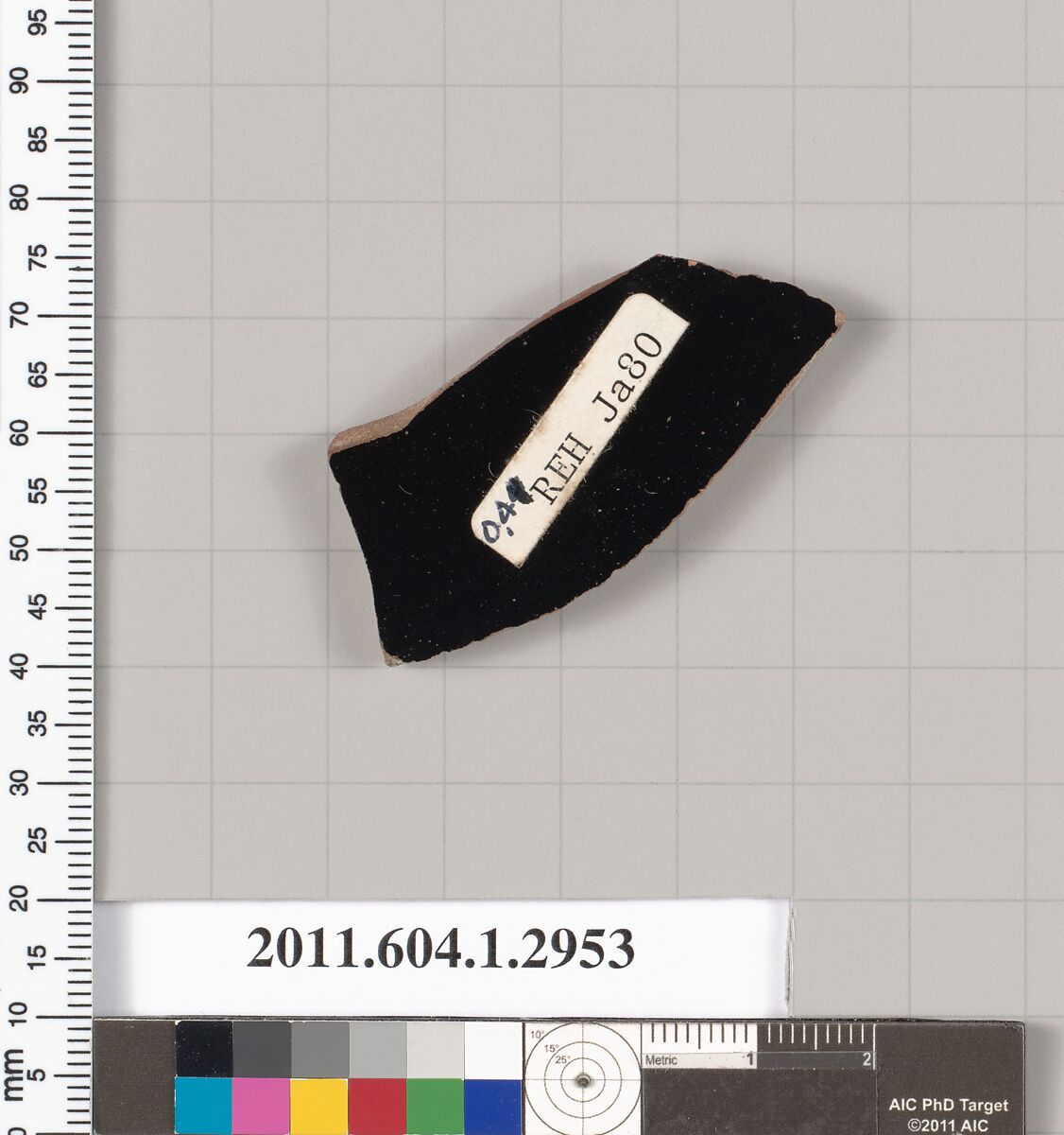 Terracotta fragment of a kylix (drinking cup), Terracotta, Greek, Attic