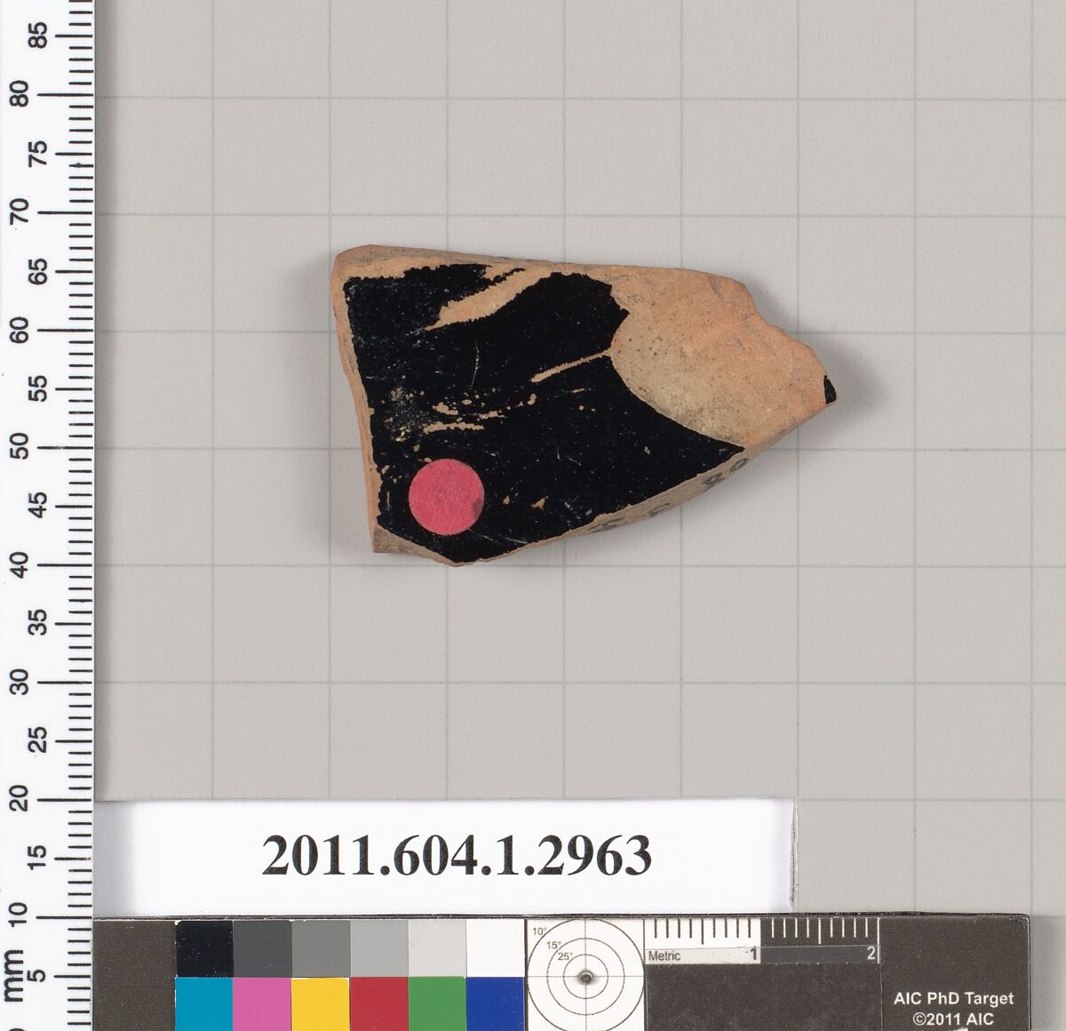 Terracotta fragment of a kylix (drinking cup), Terracotta, Greek, Attic