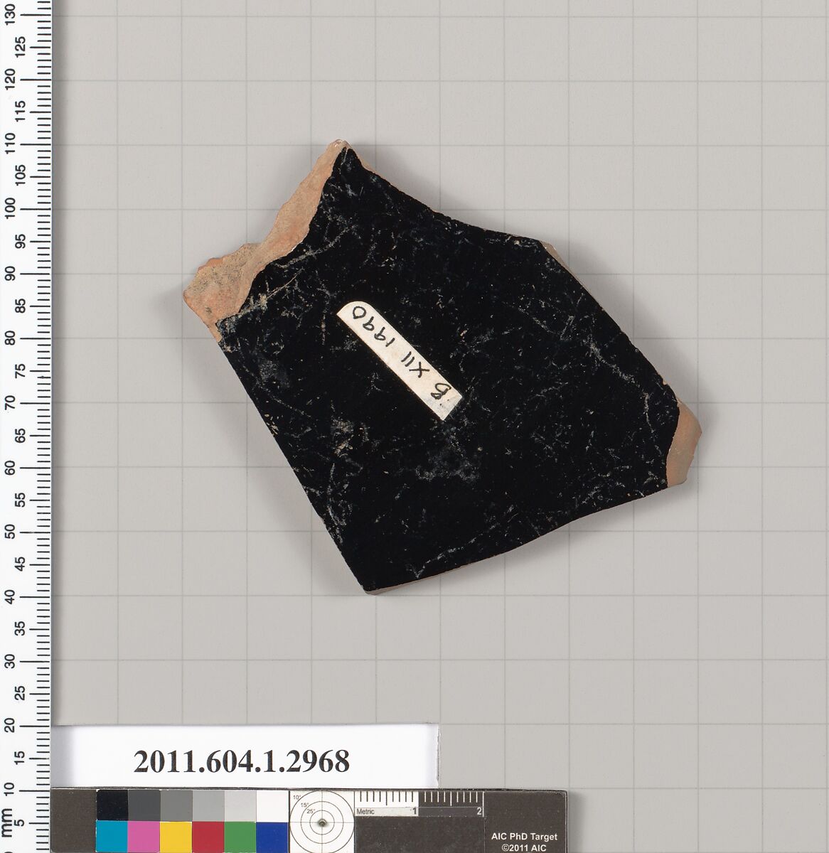 Terracotta fragment of a kylix (drinking cup), Terracotta, Greek, Attic