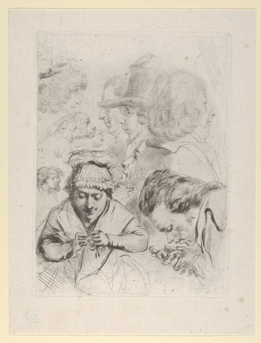 Le Citoyen Aubourg, Mme Aubourg, et leur famille (Citizen Aubourg, Madame  Aubourg, and their Family), Baron Dominique Vivant Denon (French, Givry 1747–1825 Paris), Drypoint 
