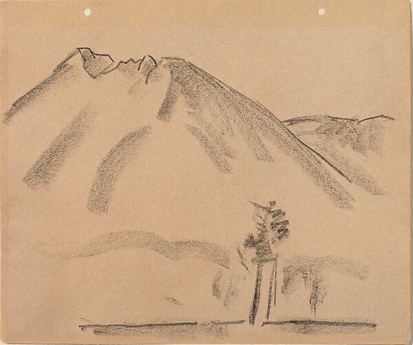 Mt. Katahdin #1, Marsden Hartley (American, Lewiston, Maine 1877–1943 Ellsworth, Maine), Charcoal on paper 