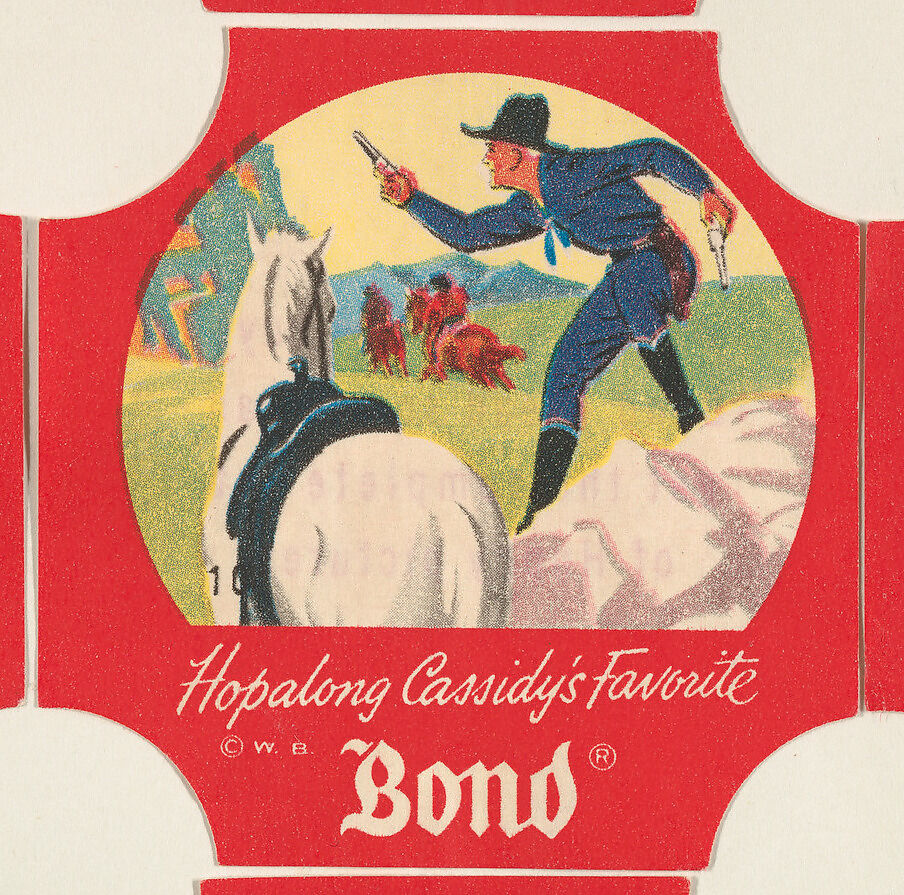 No. 10, from the Hopalong Cassidy bread labels series (D290-8) issued by Bond Bread, Issued by Bond Bread, Commercial color lithograph 