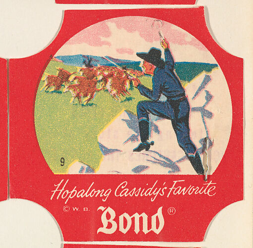 No. 9, from the Hopalong Cassidy bread labels series (D290-8) issued by Bond Bread