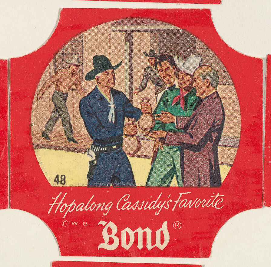 No. 48, from the Hopalong Cassidy bread labels series (D290-8) issued by Bond Bread, Issued by Bond Bread, Commercial color lithograph 