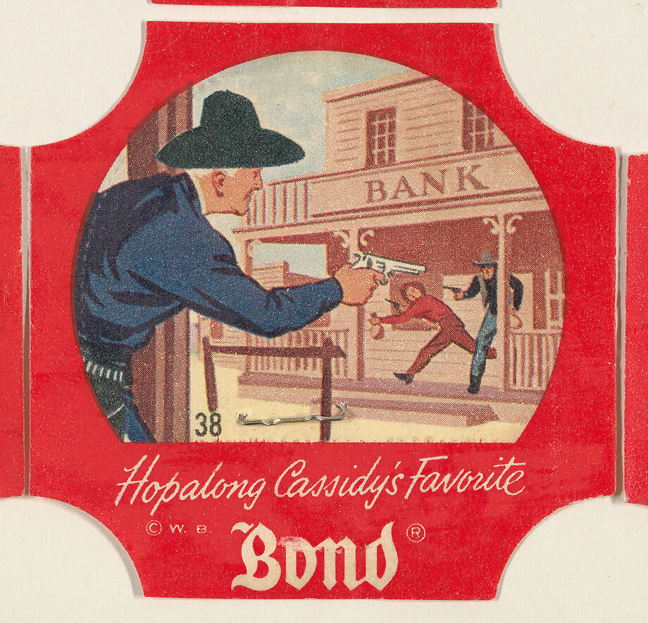 No. 38, from the Hopalong Cassidy bread labels series (D290-8) issued by Bond Bread, Issued by Bond Bread, Commercial color lithograph 
