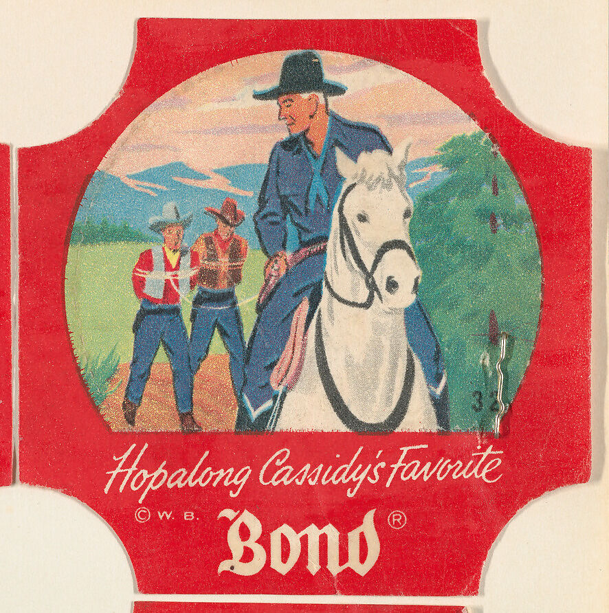 No. 32, from the Hopalong Cassidy bread labels series (D290-8) issued by Bond Bread, Issued by Bond Bread, Commercial color lithograph 