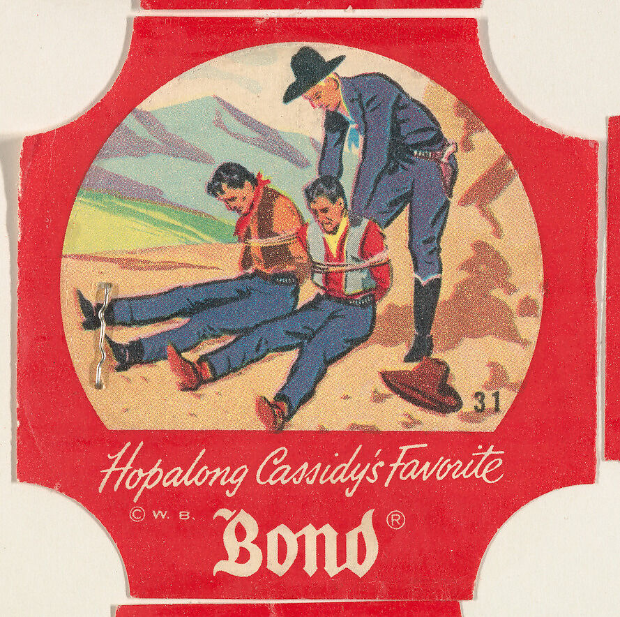 No. 31, from the Hopalong Cassidy bread labels series (D290-8) issued by Bond Bread, Issued by Bond Bread, Commercial color lithograph 