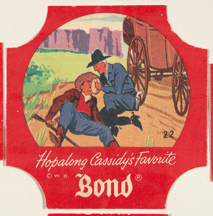 No. 22, from the Hopalong Cassidy bread labels series (D290-8) issued by Bond Bread, Issued by Bond Bread, Commercial color lithograph 