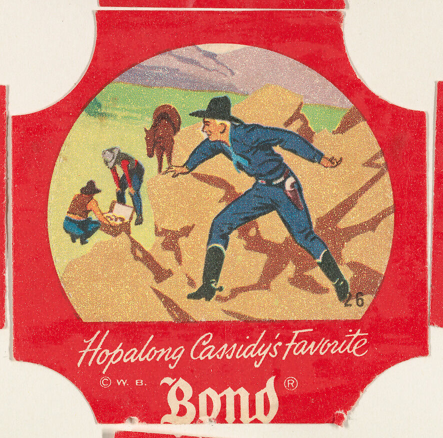 No. 26, from the Hopalong Cassidy bread labels series (D290-8) issued by Bond Bread, Issued by Bond Bread, Commercial color lithograph 