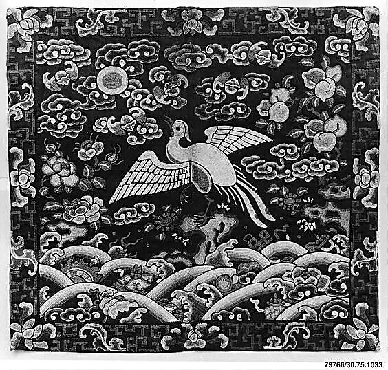 Rank Badge with Paradise Fly-Catcher | China | Qing dynasty (1644–1911 ...