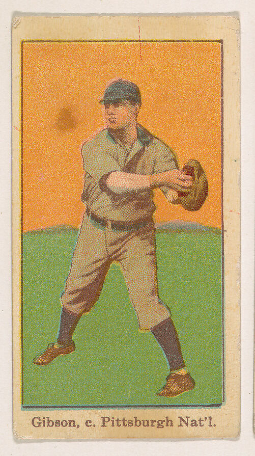 Gibson, Catcher, Pittsburgh, National League, from the Baseball Players series (D303), issued by the General Baking Company, Issued by General Baking Company, Commercial color lithograph 