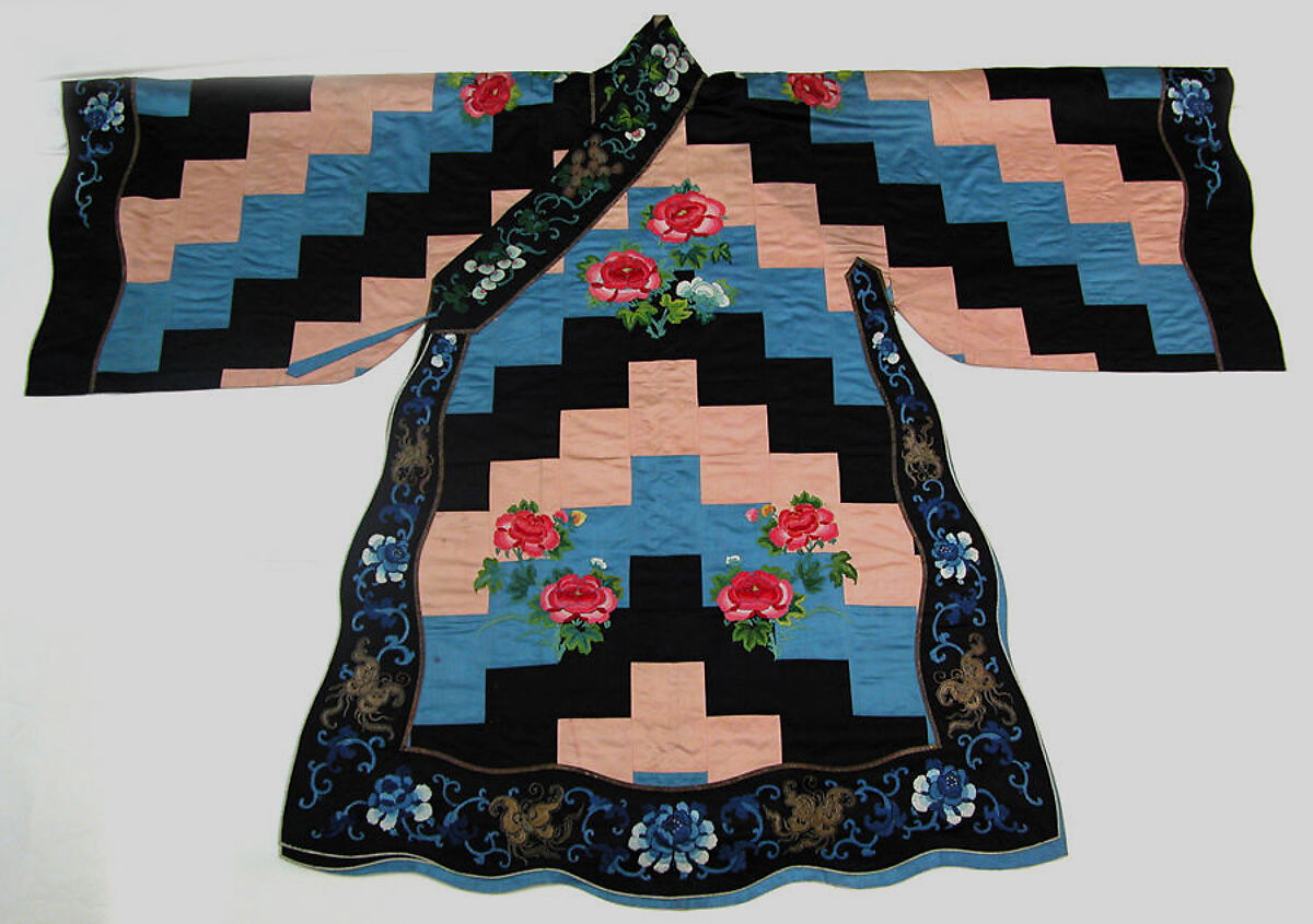 Theatrical robe for a female Daoist priest, Silk thread embroidery on silk satin, China 