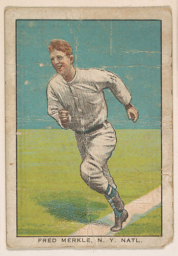 Fred Merkle, New York, National League, from the BB Players series (D304), issued by the General Baking Company and Brunners Bread